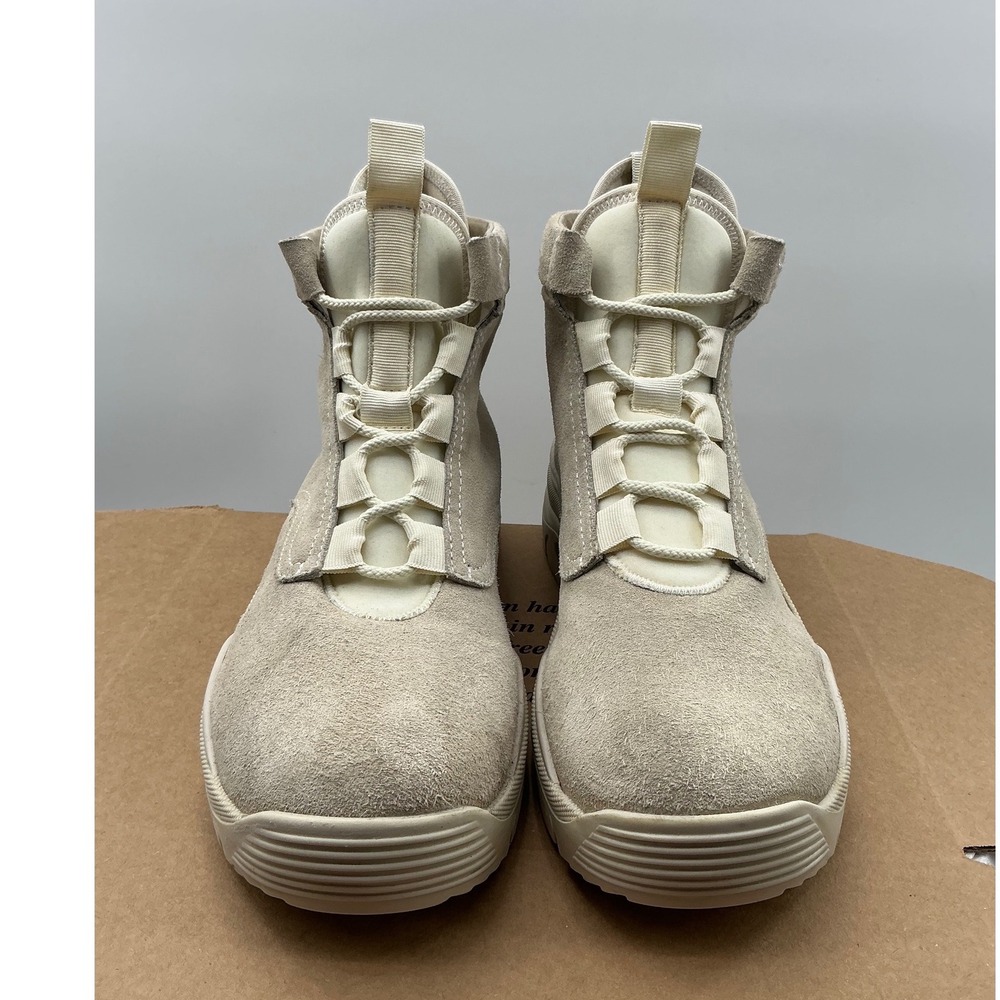 John Elliott Edition One Suede Boots Mens Beige Sand High Top Lug Sole 43 US 9.5